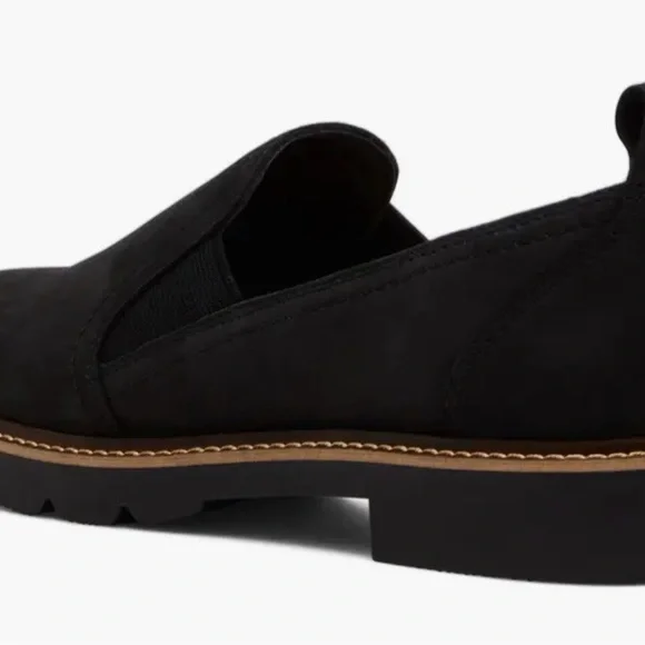 Blondo Phoebe Waterproof Lug Sole Loafers Black Nubuck Size 8.5 M Like New - Picture 4 of 10